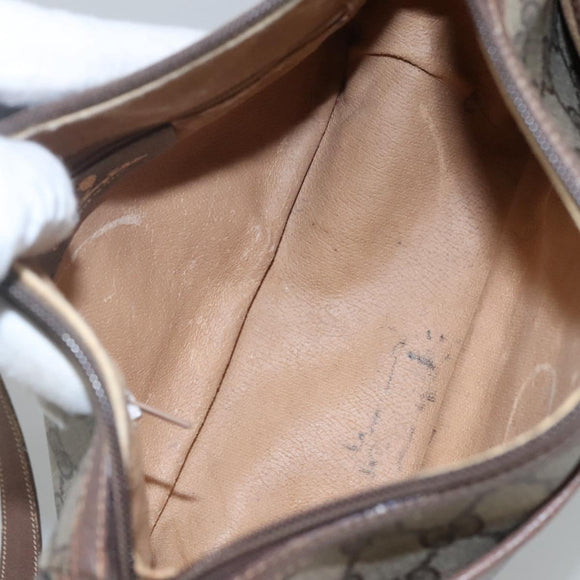 GUCCI GG Supreme Web Sherry Line Shoulder Bag PVC Beige Red 89 02 032 Auth BA465