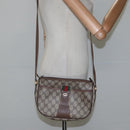 GUCCI GG Supreme Web Sherry Line Shoulder Bag PVC Beige Red 89 02 032 Auth BA465-23