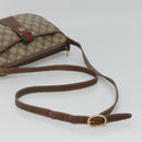 GUCCI GG Supreme Web Sherry Line Shoulder Bag PVC Beige Red 89 02 032 Auth BA465-7