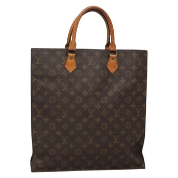 LOUIS VUITTON Monogram Sac Plat Hand Bag M51140 LV Auth BA4652