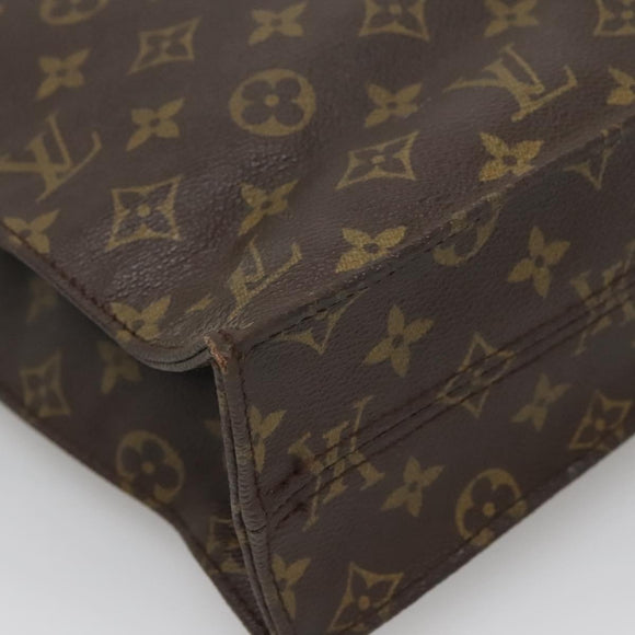 LOUIS VUITTON Monogram Sac Plat Hand Bag M51140 LV Auth BA4652