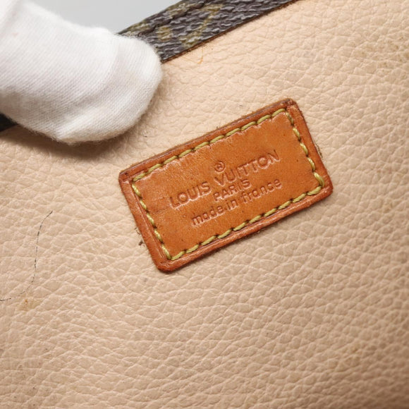 LOUIS VUITTON Monogram Sac Plat Hand Bag M51140 LV Auth BA4652