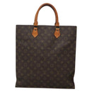LOUIS VUITTON Monogram Sac Plat Hand Bag M51140 LV Auth BA4652-2