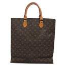 LOUIS VUITTON Monogram Sac Plat Hand Bag M51140 LV Auth BA4652-3