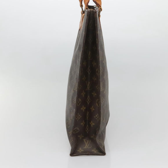 LOUIS VUITTON Monogram Sac Plat Hand Bag M51140 LV Auth BA4652