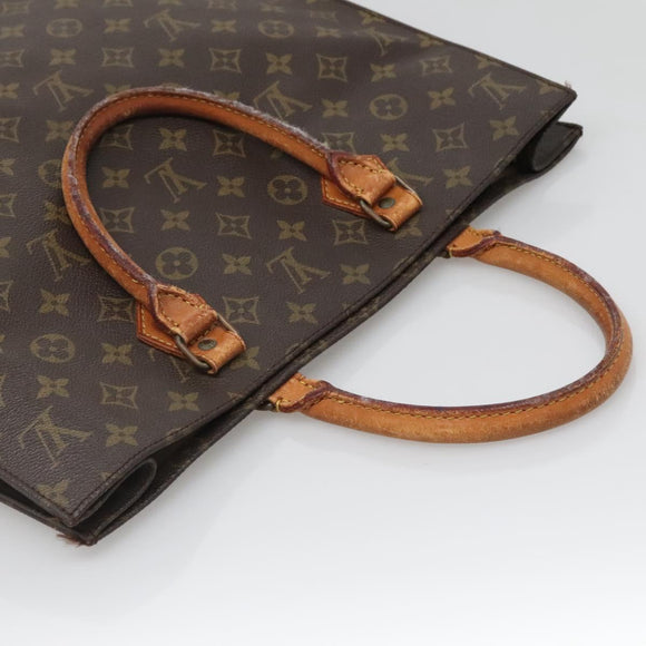 LOUIS VUITTON Monogram Sac Plat Hand Bag M51140 LV Auth BA4652