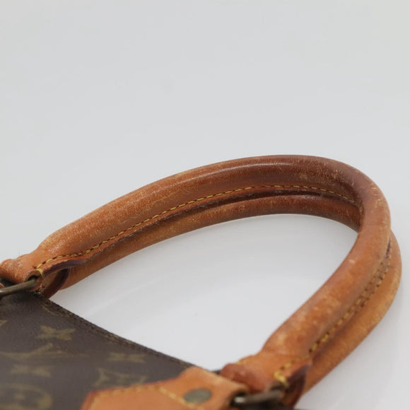 LOUIS VUITTON Monogram Sac Plat Hand Bag M51140 LV Auth BA4652