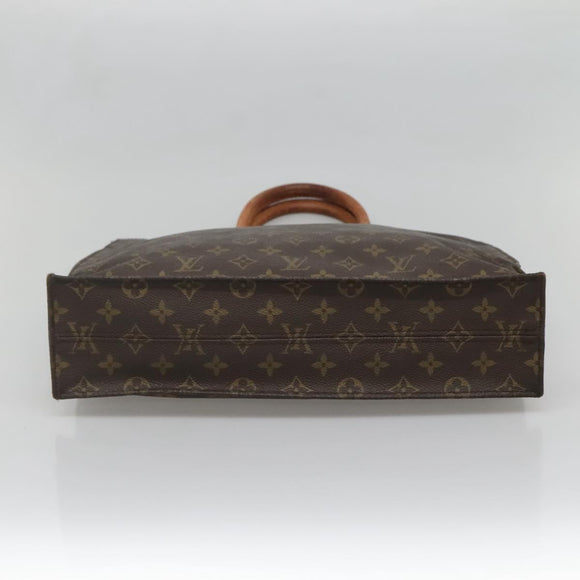 LOUIS VUITTON Monogram Sac Plat Hand Bag M51140 LV Auth BA4652