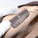 GUCCI GG Supreme Web Sherry Line Clutch Bag PVC Beige Gold 010 378 Auth BA4656-13