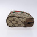 GUCCI GG Supreme Web Sherry Line Clutch Bag PVC Beige Gold 010 378 Auth BA4656-4