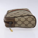 GUCCI GG Supreme Web Sherry Line Clutch Bag PVC Beige Gold 010 378 Auth BA4656-5