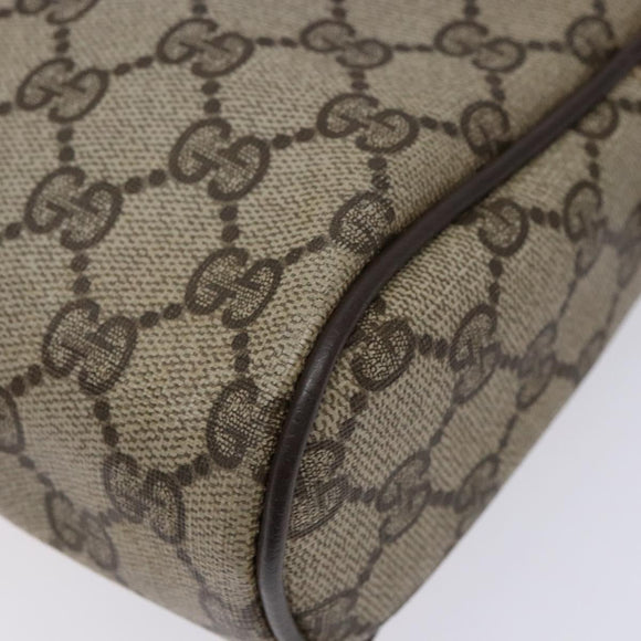 GUCCI GG Supreme Web Sherry Line Clutch Bag PVC Beige Gold 010 378 Auth BA4656