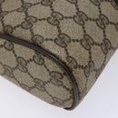GUCCI GG Supreme Web Sherry Line Clutch Bag PVC Beige Gold 010 378 Auth BA4656-9