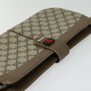 GUCCI GG Supreme Web Sherry Line Shoulder Bag PVC Beige Red Auth BA4658-6