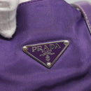 PRADA Tote Bag Nylon Purple Silver Auth BA4659-14