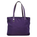 PRADA Tote Bag Nylon Purple Silver Auth BA4659-3