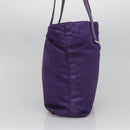 PRADA Tote Bag Nylon Purple Silver Auth BA4659-4