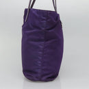 PRADA Tote Bag Nylon Purple Silver Auth BA4659-5