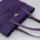 PRADA Tote Bag Nylon Purple Silver Auth BA4659-6