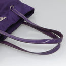 PRADA Tote Bag Nylon Purple Silver Auth BA4659-7