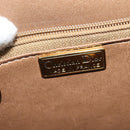 Christian Dior Honeycomb Canvas Shoulder Bag PVC Black Gold Auth BA4665-17