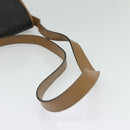 Christian Dior Honeycomb Canvas Shoulder Bag PVC Black Gold Auth BA4665-7