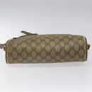 GUCCI GG Supreme Web Sherry Line Shoulder Bag PVC Leather Beige Red Auth BA467-5