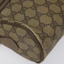 GUCCI GG Supreme Web Sherry Line Shoulder Bag PVC Leather Beige Red Auth BA467-15