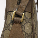 GUCCI GG Supreme Web Sherry Line Shoulder Bag PVC Leather Beige Red Auth BA467-10