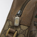 GUCCI GG Supreme Web Sherry Line Shoulder Bag PVC Leather Beige Red Auth BA467-19