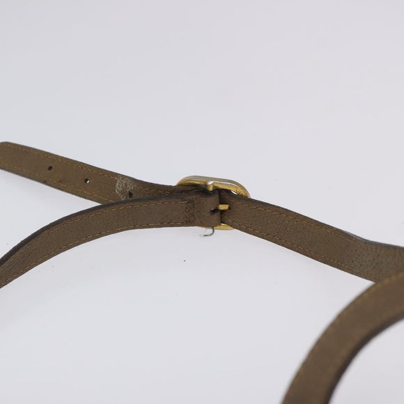 GUCCI GG Supreme Web Sherry Line Shoulder Bag PVC Leather Beige Red Auth BA467