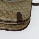 CELINE Macadam Canvas Shoulder Bag Beige Gold Auth BA4671-17