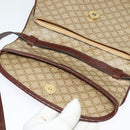 CELINE Macadam Canvas Shoulder Bag Beige Gold Auth BA4671-9