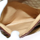 CELINE Macadam Canvas Shoulder Bag Beige Gold Auth BA4671-21