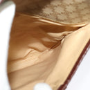 CELINE Macadam Canvas Shoulder Bag Beige Gold Auth BA4671-22