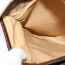 CELINE Macadam Canvas Shoulder Bag Beige Gold Auth BA4671-23