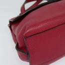 GUCCI Bamboo Daily Hand Bag Leather 2way Pink Silver 370831 Auth BA4678-9