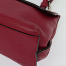 GUCCI Bamboo Daily Hand Bag Leather 2way Pink Silver 370831 Auth BA4678-16