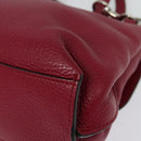 GUCCI Bamboo Daily Hand Bag Leather 2way Pink Silver 370831 Auth BA4678-18