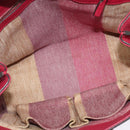 GUCCI Bamboo Daily Hand Bag Leather 2way Pink Silver 370831 Auth BA4678-10