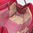 GUCCI Bamboo Daily Hand Bag Leather 2way Pink Silver 370831 Auth BA4678-20