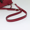 GUCCI Bamboo Daily Hand Bag Leather 2way Pink Silver 370831 Auth BA4678-8