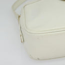 SAINT LAURENT Shoulder Bag Leather White Gold Auth BA4681-14