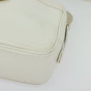 SAINT LAURENT Shoulder Bag Leather White Gold Auth BA4681-15