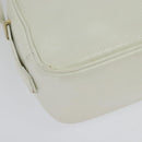 SAINT LAURENT Shoulder Bag Leather White Gold Auth BA4681-16