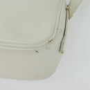SAINT LAURENT Shoulder Bag Leather White Gold Auth BA4681-9