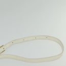 SAINT LAURENT Shoulder Bag Leather White Gold Auth BA4681-8