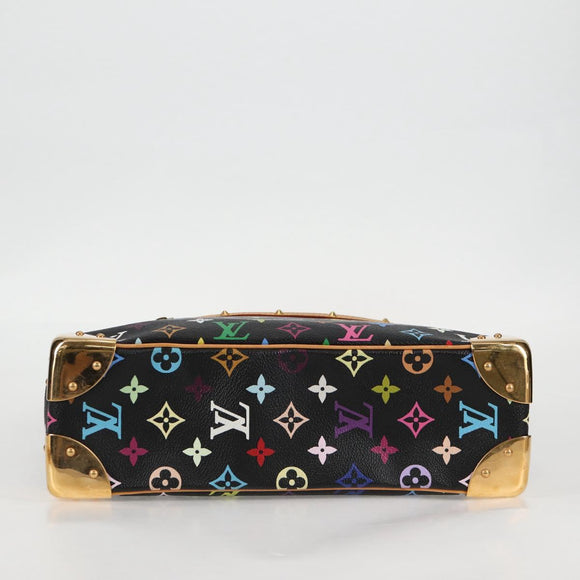 LOUIS VUITTON Multicolor Boulogne Shoulder Bag Black M92638 LV Auth BA4683V