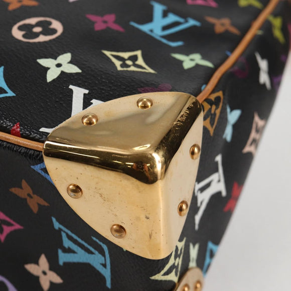 LOUIS VUITTON Multicolor Boulogne Shoulder Bag Black M92638 LV Auth BA4683V