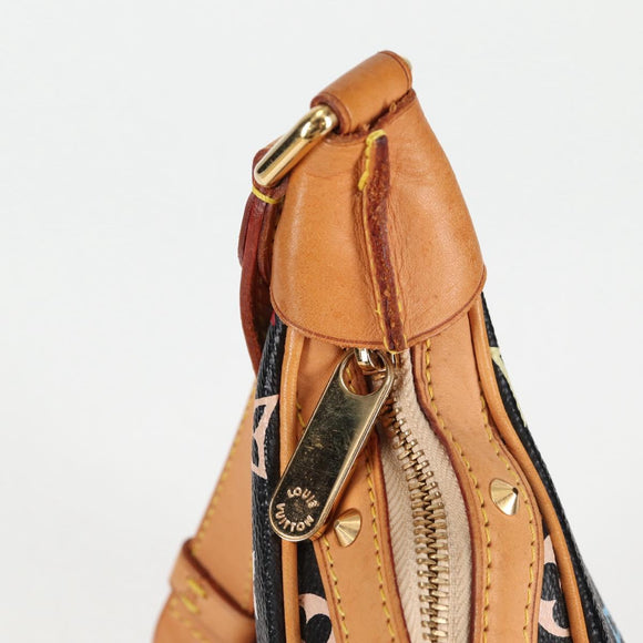 LOUIS VUITTON Multicolor Boulogne Shoulder Bag Black M92638 LV Auth BA4683V